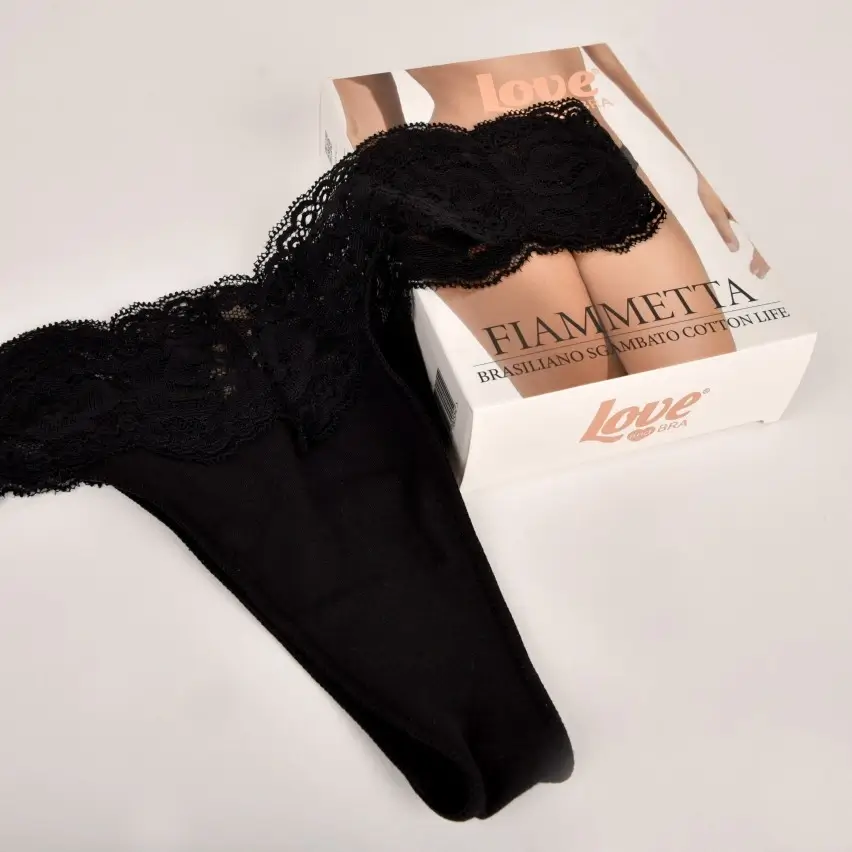Brasiliana Love And Bra Fiammetta con pizzo floreale nero9
