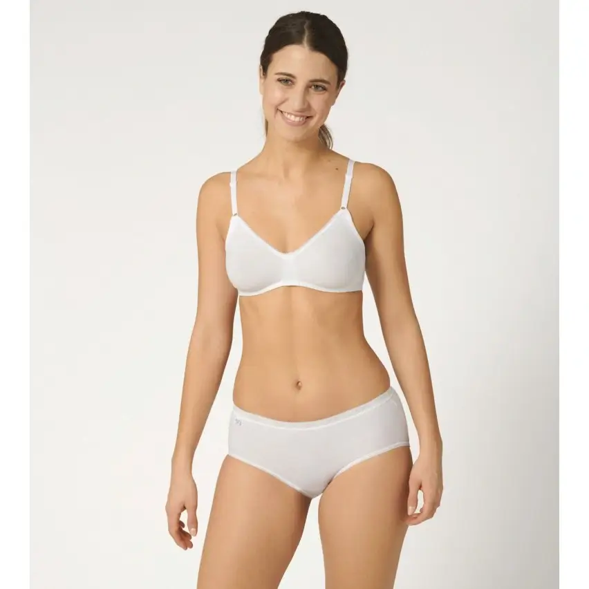 Slip donna Sloggi midi cotone elasticizzato 4 pezzi4